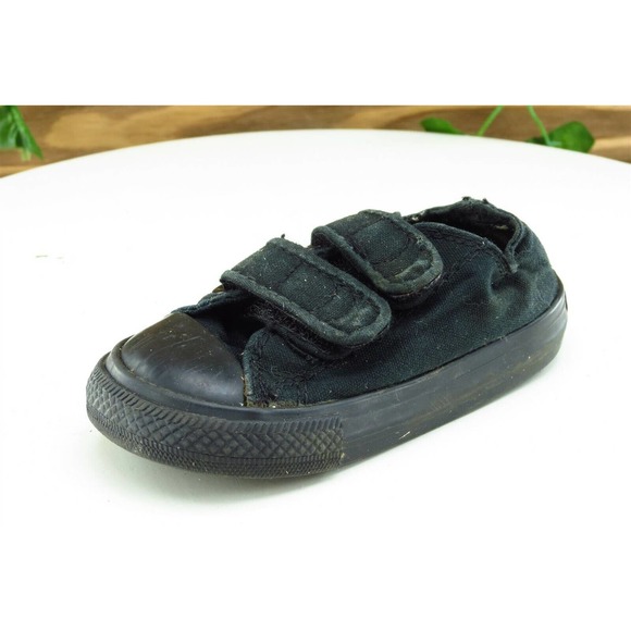 Converse All‎ Star Toddler Boys 5 Medium Black Low Top Fabric - Picture 1 of 6